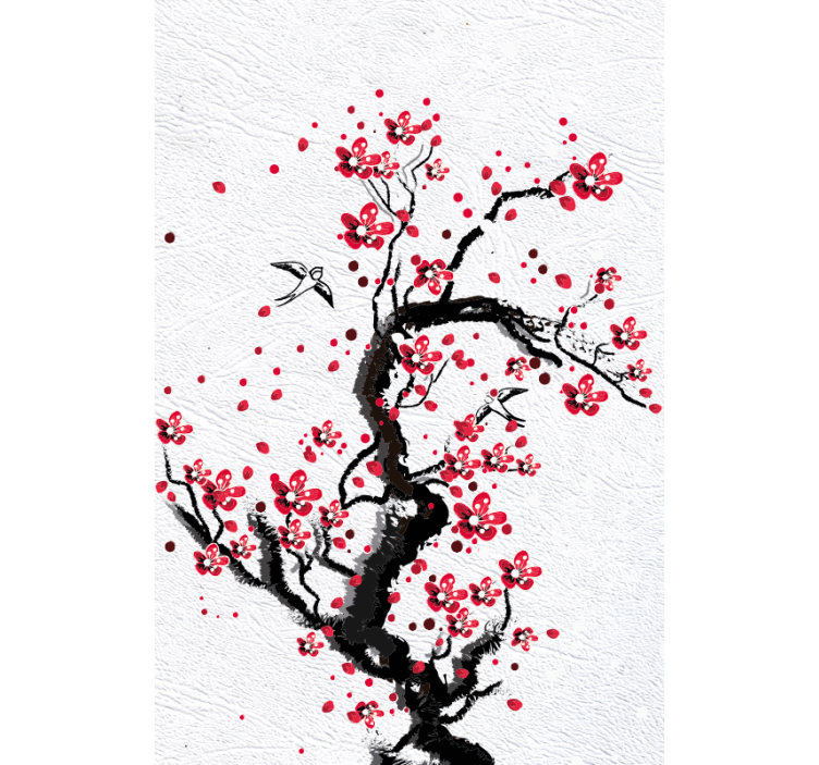盲人花草樱花茎 - TenStickers
