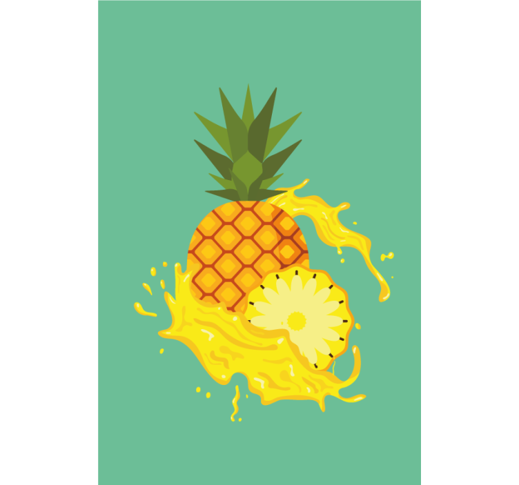 盲目的水果和蔬菜菠萝狂欢 - TenStickers