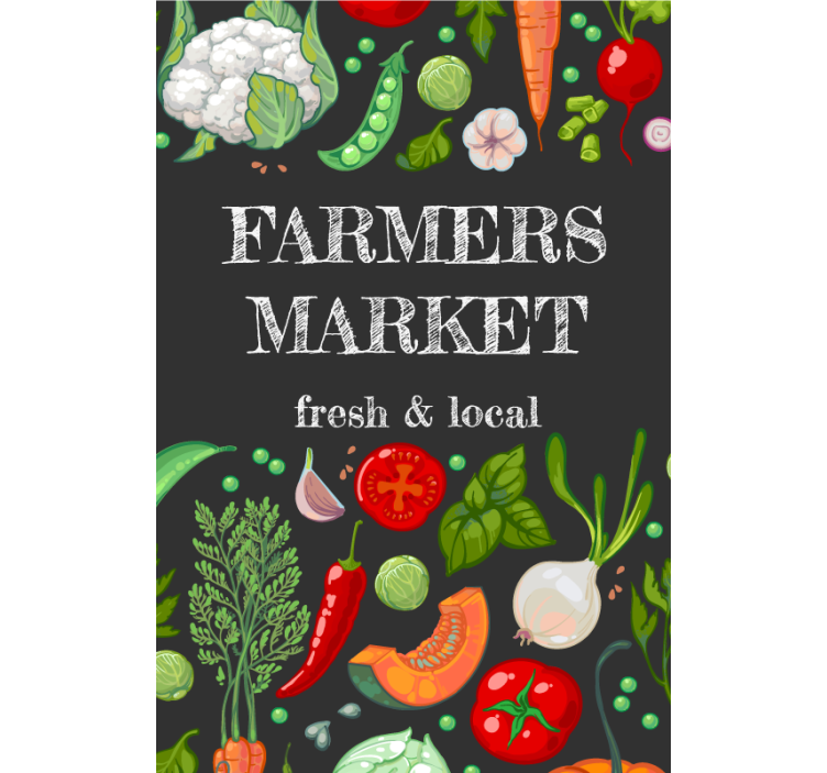 农贸市场果蔬卷簾 - TenStickers