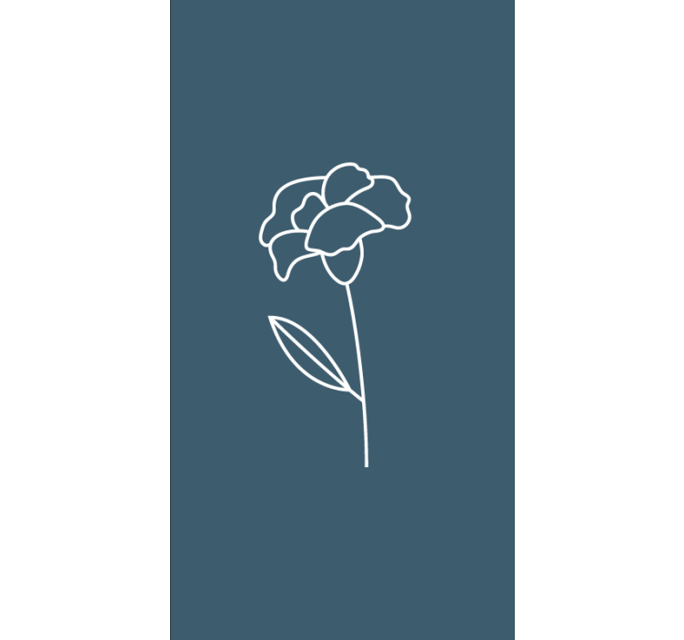 盲人花草单一轮廓设计 - TenStickers