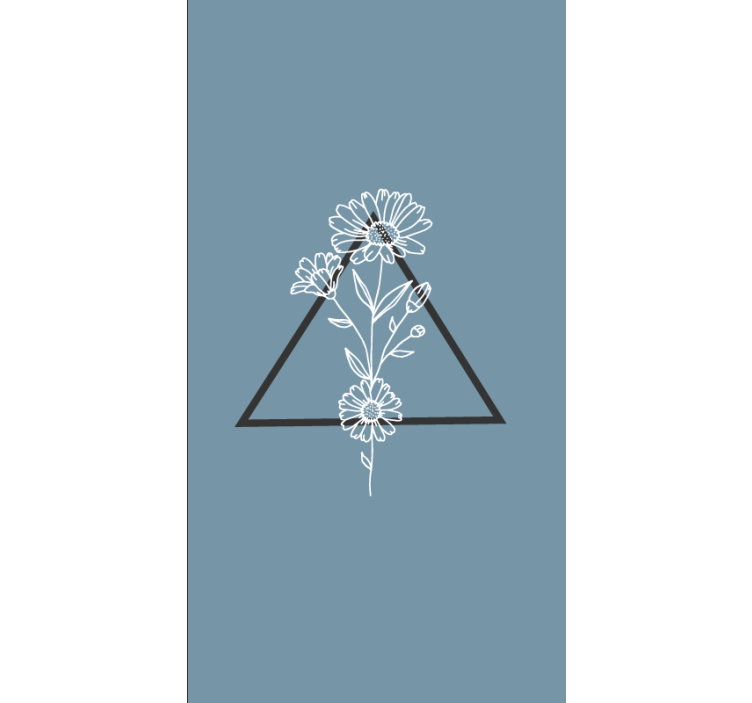 盲人花草优雅三角图案 - TenStickers