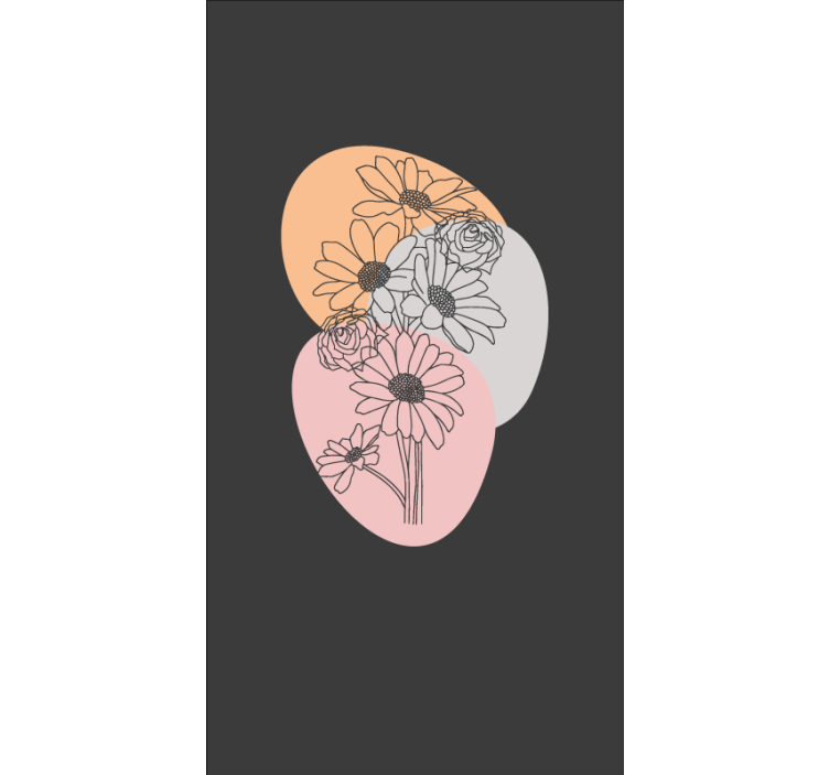 盲人花草与抽象图案叠加 - TenStickers