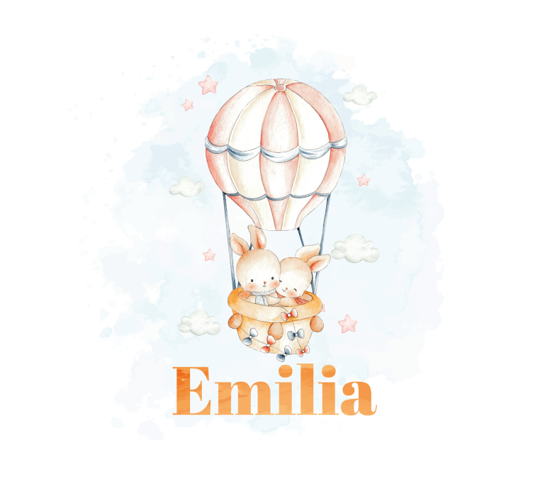 与甜动物卷簾目的柔和的气球 - TenStickers