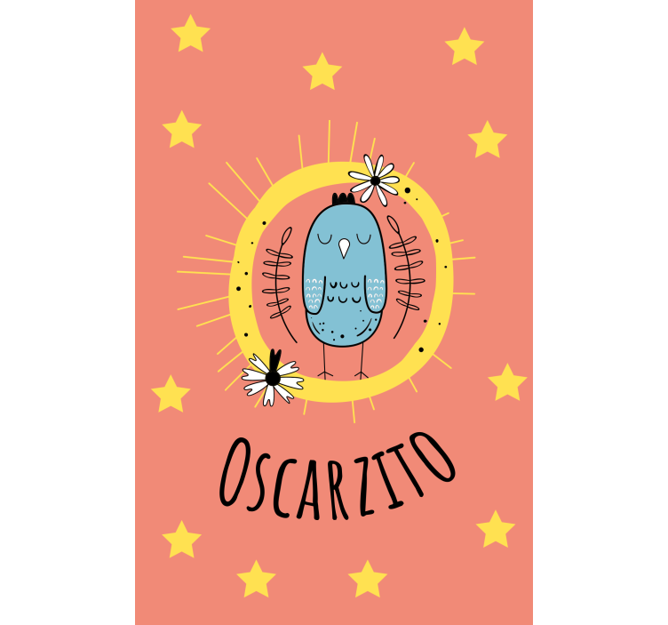 儿童盲人蓝色小鸟带名字 - TenStickers