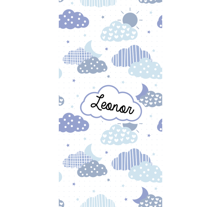 云雾缭绕的盲人个性化云朵图案 - TenStickers