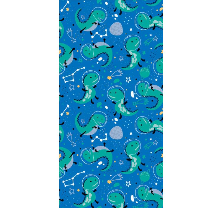 有趣的恐龙与行星儿童卷簾 - TenStickers