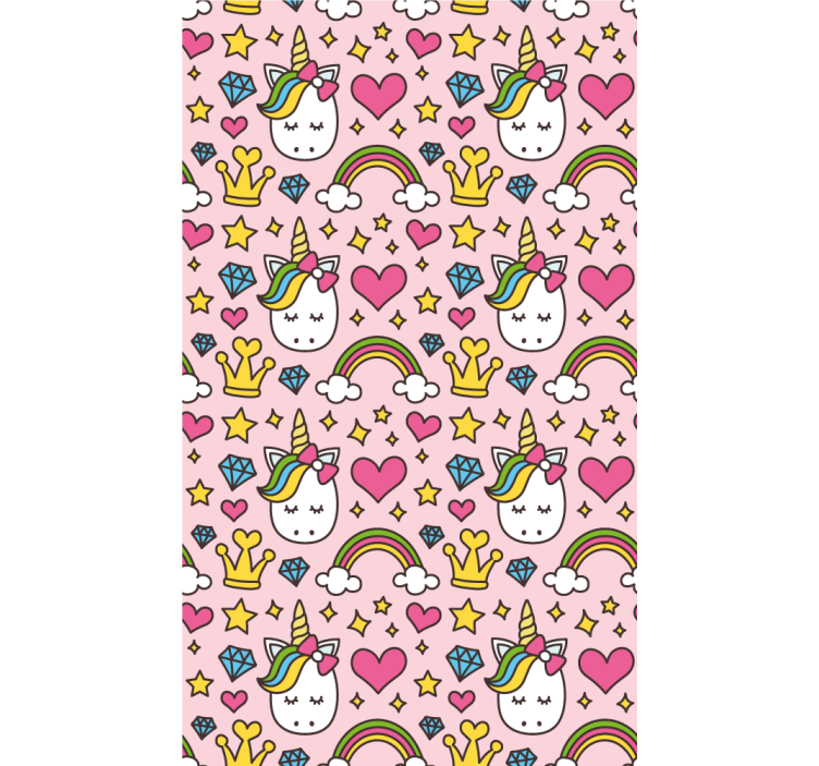 有趣的盲人独角兽彩虹图案 - TenStickers