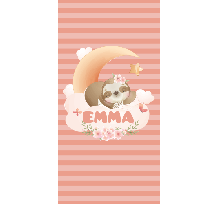 儿童盲人懒熊与月亮的名字 - TenStickers