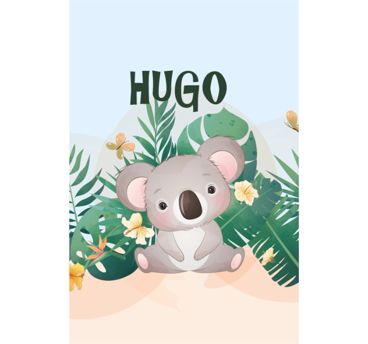 有动物的百叶窗可爱的考拉插图 - TenStickers