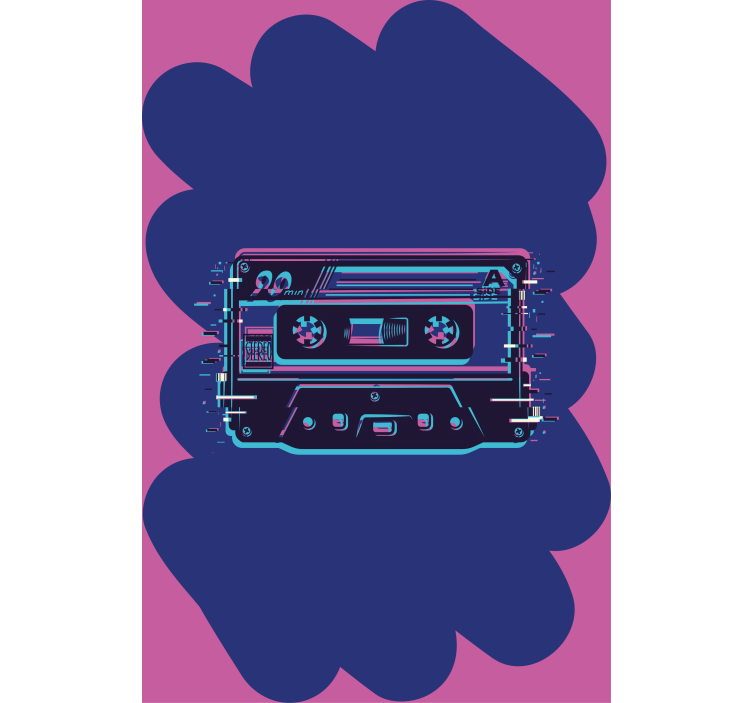 极客盲复古磁带插图 - TenStickers