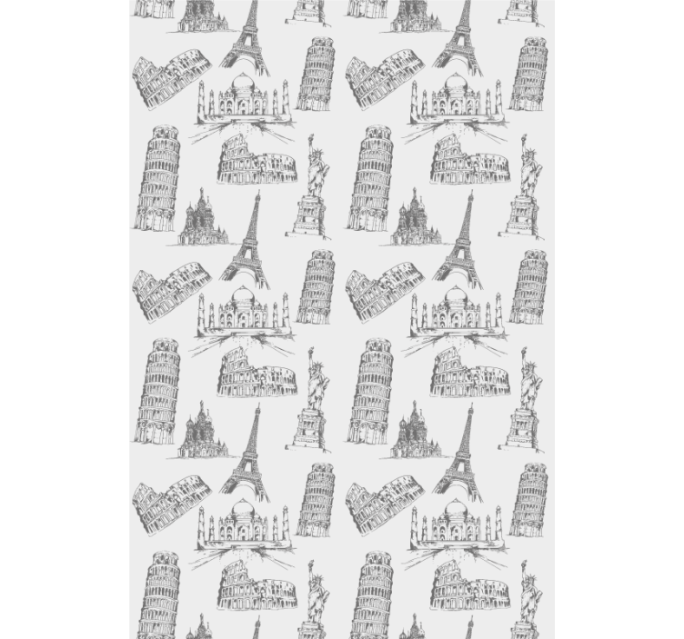 原有的盲人著名地标剪影 - TenStickers