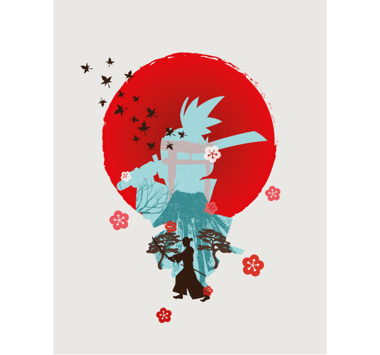 超级英雄的盲目性与武士剪影 - TenStickers