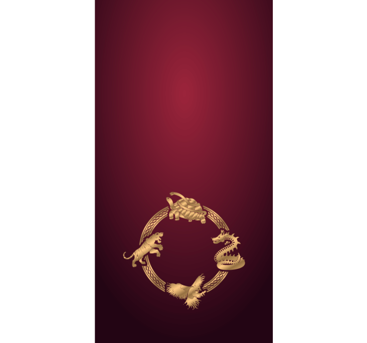 有动物的百叶窗装饰金色生物 - TenStickers