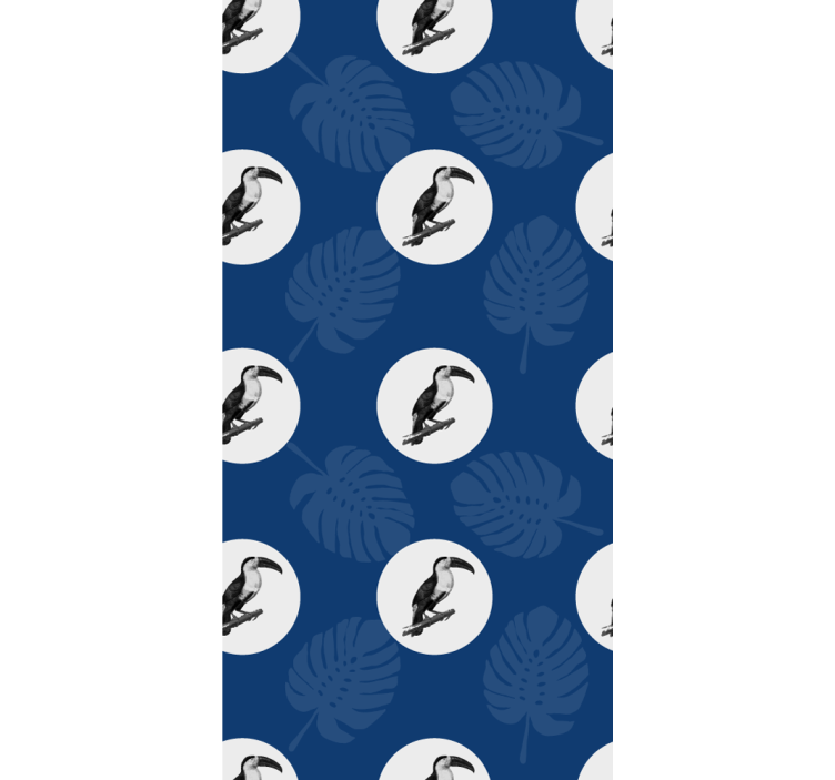 有动物的百叶窗热带巨嘴鸟图案 - TenStickers