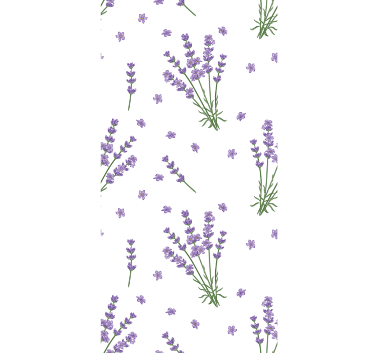 盲人花草简约设计薰衣草 - TenStickers