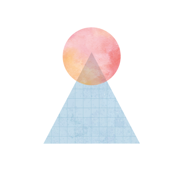 现代盲人几何阳光山 - TenStickers