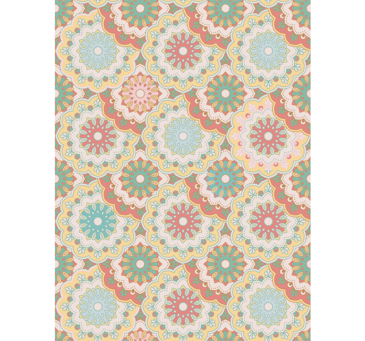 花卉盲道展现精致花卉图案 - TenStickers