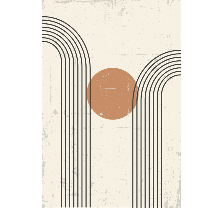 抽象半拱棕色卷簾 - TenStickers