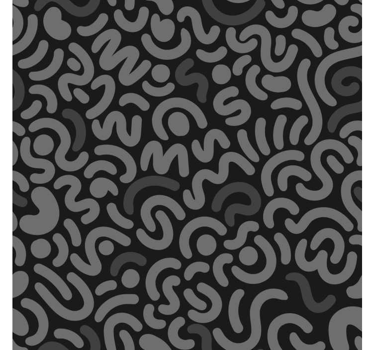 起居室卷簾道 抽象黑色圆形线条 - TenStickers