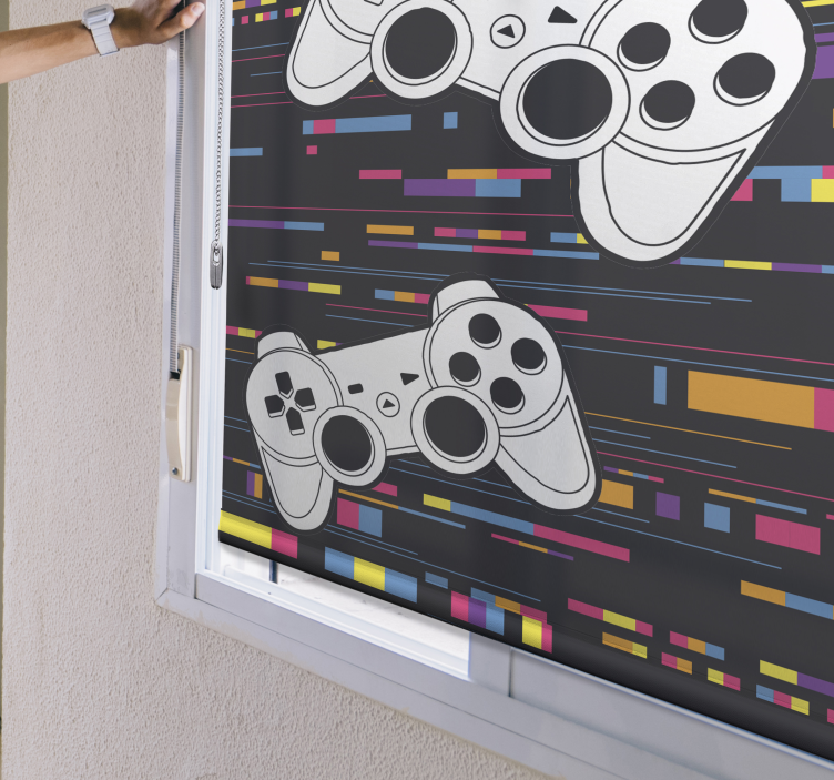 多色远程控制台极客卷簾 - TenStickers