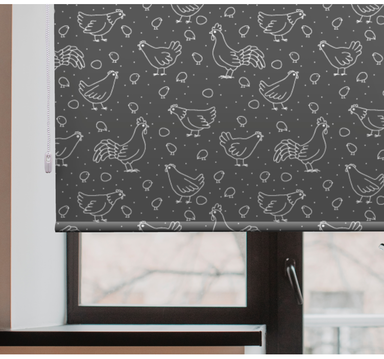 有动物的百叶窗 鸡与蛋 - TenStickers