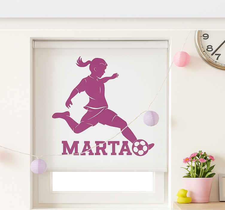 儿童盲人 女孩足球运动员 - TenStickers