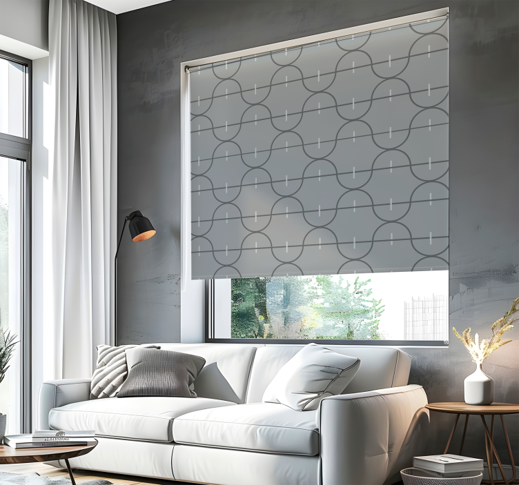 优雅的卷簾 不规则条纹图案 - TenStickers