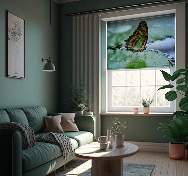 飞在水蝴蝶卷簾 - TenStickers