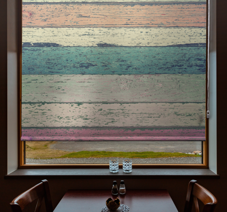 旧的轻木纹理卷簾 - TenStickers