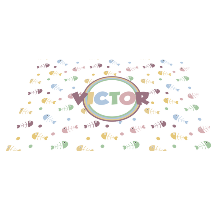 乙烯基儿童餐垫活泼鱼主题设计 - TenStickers