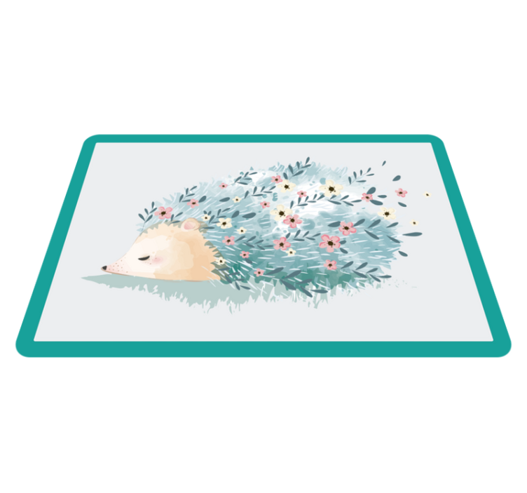 乙烯基儿童餐垫可爱刺猬插图 - TenStickers