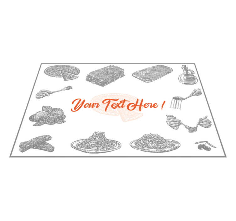 乙烯基餐垫原版美食插画风格 - TenStickers