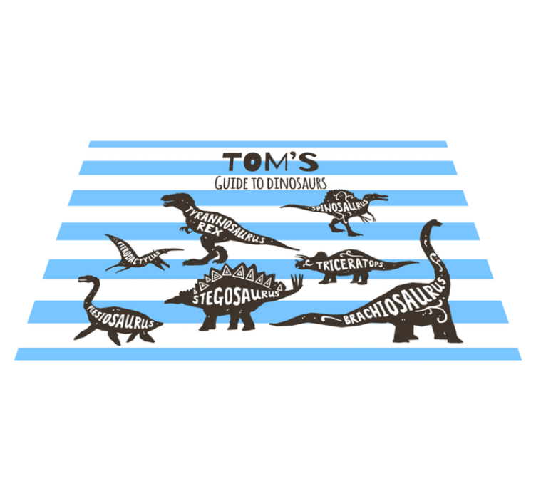 恐龙的名字个性化的餐垫 - TenStickers