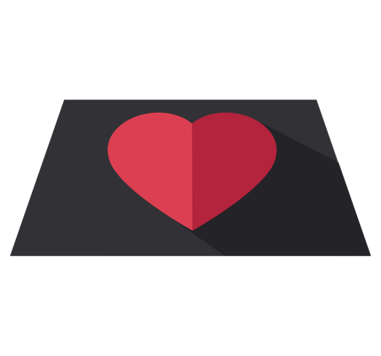 乙烯基餐垫原版心形装饰 - TenStickers