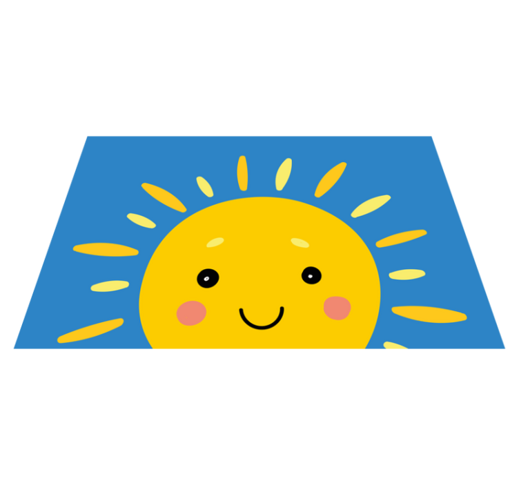 乙烯基儿童餐垫微笑太阳脸 - TenStickers