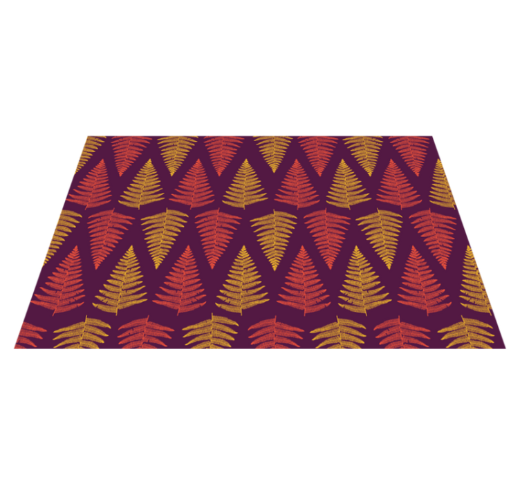 乙烯基餐垫贴图植物叶子图案背景 - TenStickers