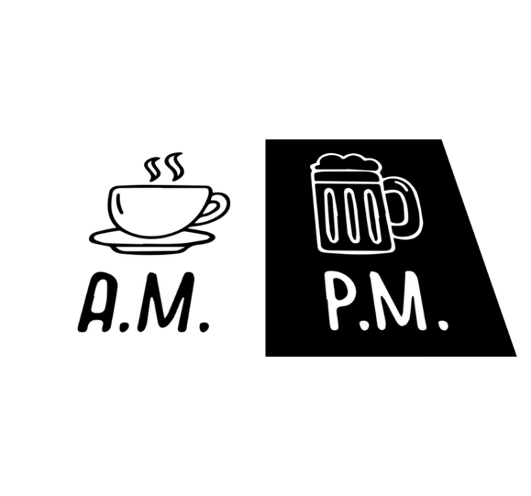 乙烯基餐垫咖啡啤酒对比 - TenStickers