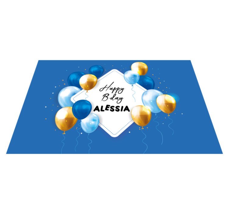 乙烯基儿童餐垫 生日气球庆祝活动 - TenStickers