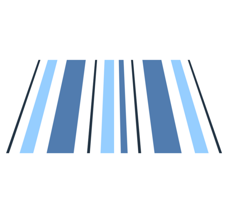 乙烯基餐垫 蓝色条纹餐垫 - TenStickers