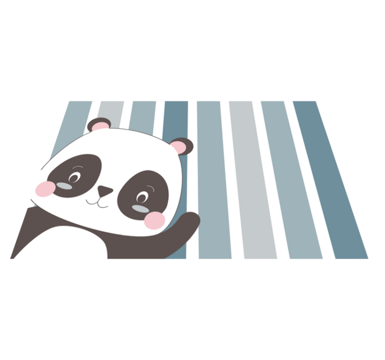 乙烯基儿童餐垫熊猫角色设计 - TenStickers
