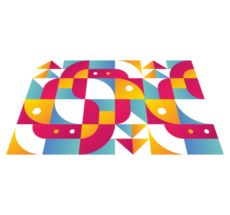 乙烯基餐垫呈现大胆几何图案 - TenStickers