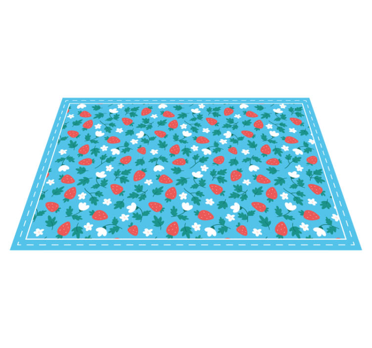 乙烯基餐垫原版草莓花卉图案 - TenStickers