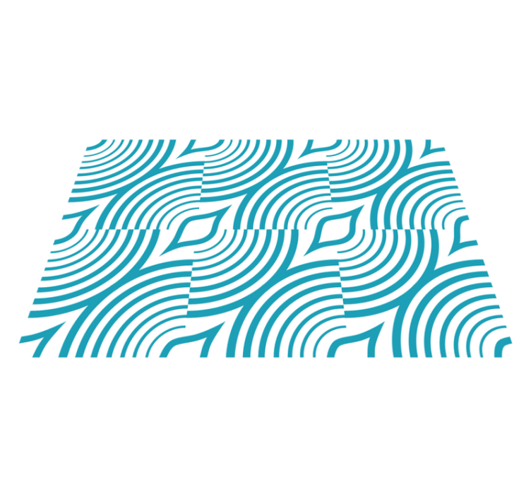 乙烯基餐垫曲线波纹图案 - TenStickers