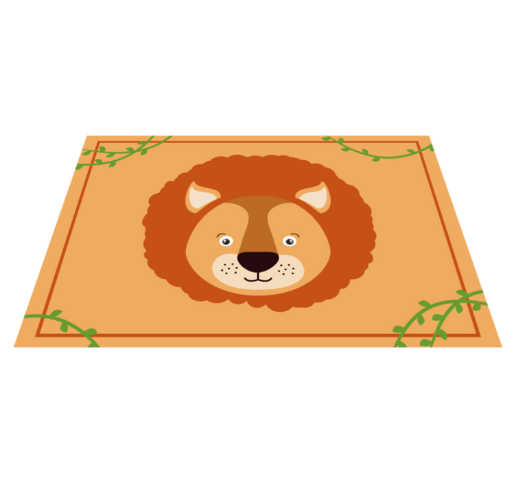 乙烯基儿童餐垫可爱狮子头 - TenStickers