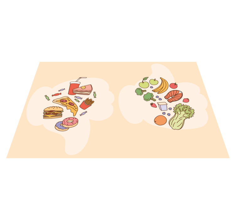 乙烯基儿童餐垫以食物为主题元素 - TenStickers
