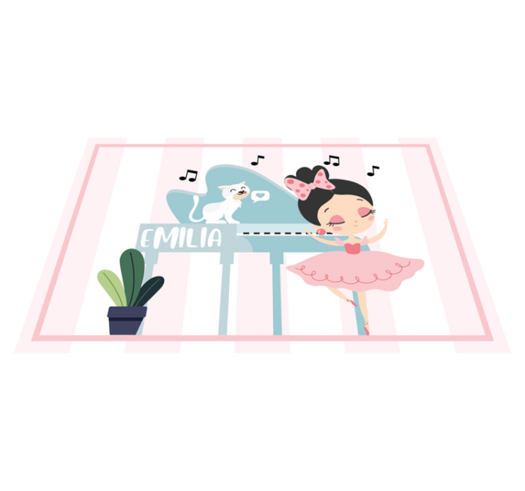 乙烯基儿童餐垫芭蕾舞者造型 - TenStickers
