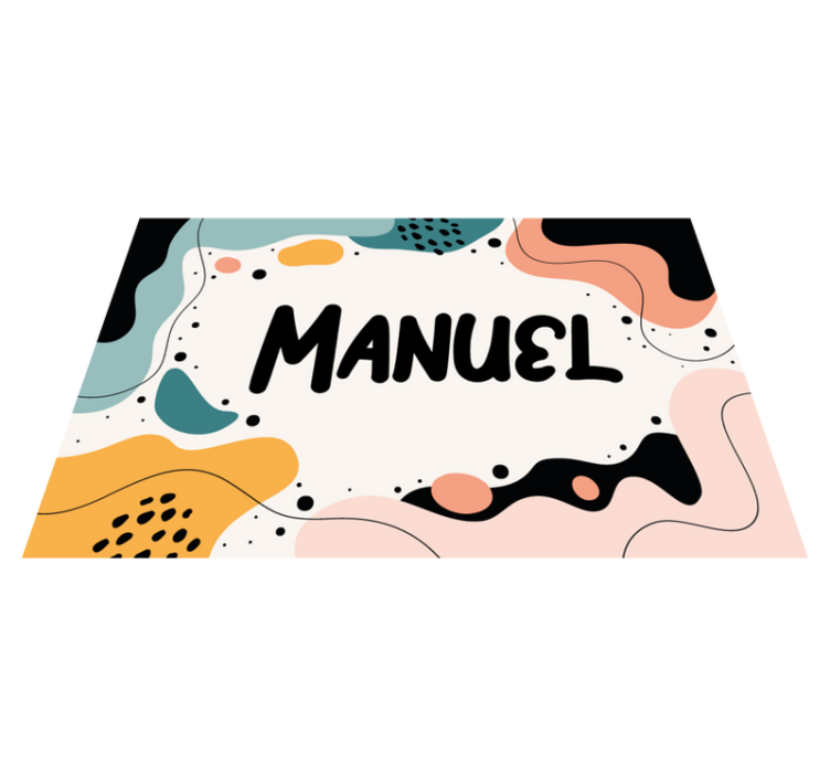 乙烯基儿童餐垫生动抽象图案 - TenStickers