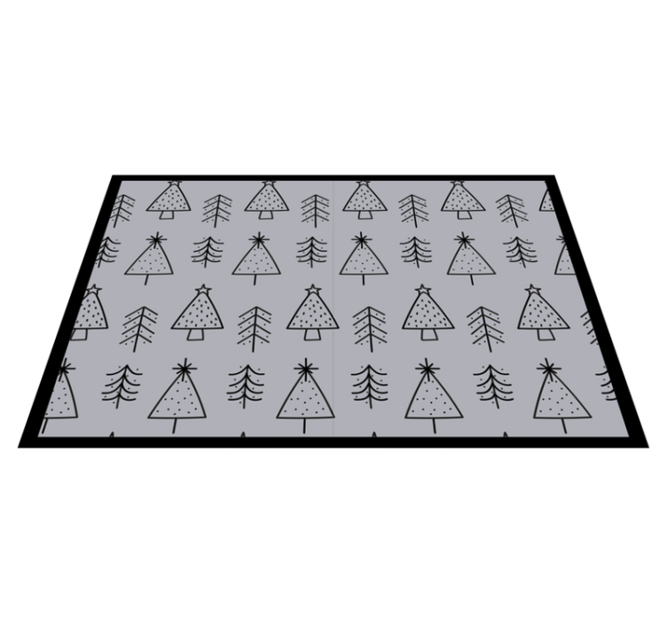 乙烯基圣诞餐垫装饰圣诞树 - TenStickers
