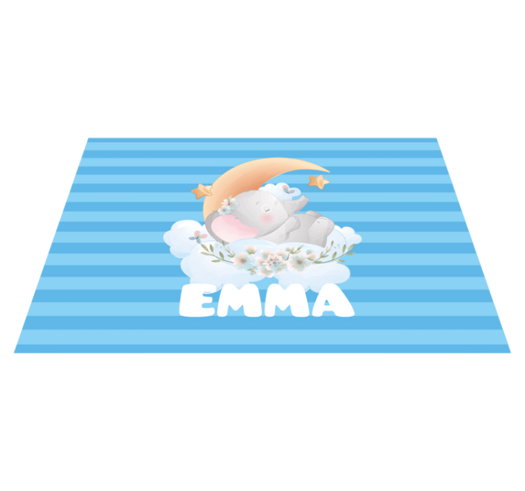 乙烯基儿童餐垫可爱大象设计 - TenStickers