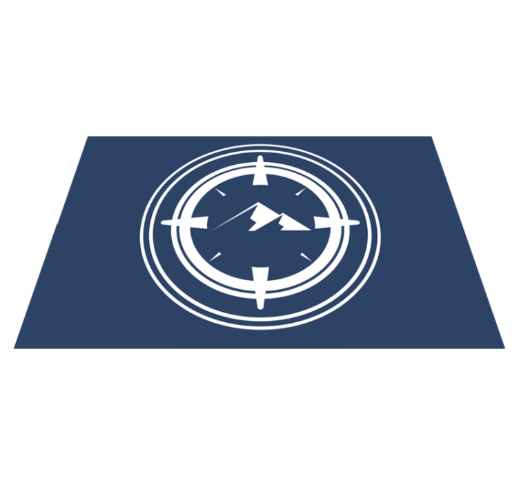 乙烯基餐垫山脉指南图案 - TenStickers